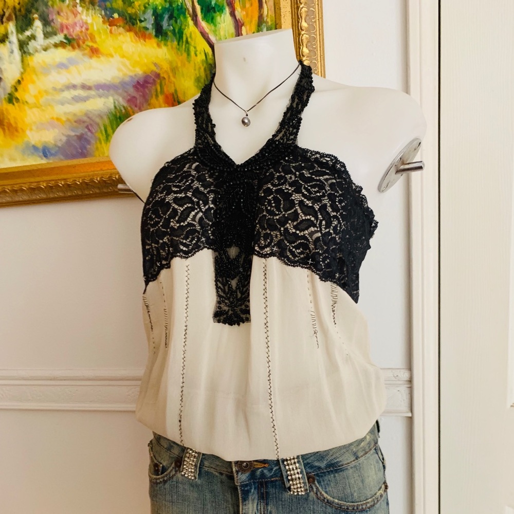 Lace/Beaded halter by Buffalo